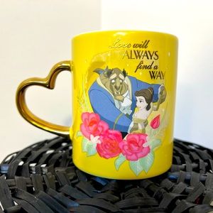 Disney Beauty & the Beast “Love Will Always Find The Way” Cup with Heart Handle